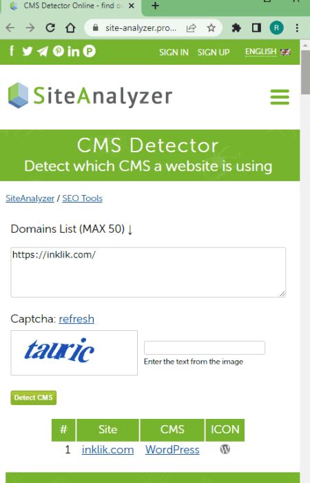 website cms checker